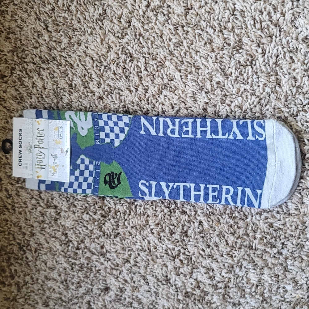 HARRY POTTER SLYTHERIN CREW SOCKS: WIZARDING WORLD: NWT: SZ 9-11
